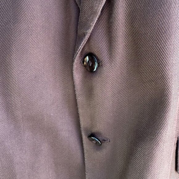 Bert Pulitzer Signature Collection Vintage Mens Brown Pure Silk Blazer Jacket 46 - Picture 7 of 10